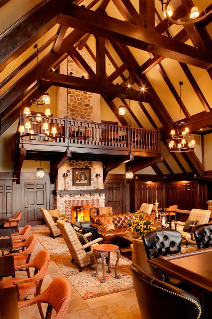 Private club lounge interior